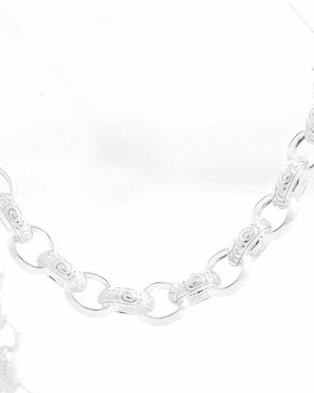 Solid Silver Plain and Patterned Belcher Chains