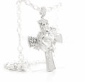 Solid Silver Large Jesus Face Cross Pendant