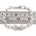 Solid Silver Butterfly Belcher Bracelet