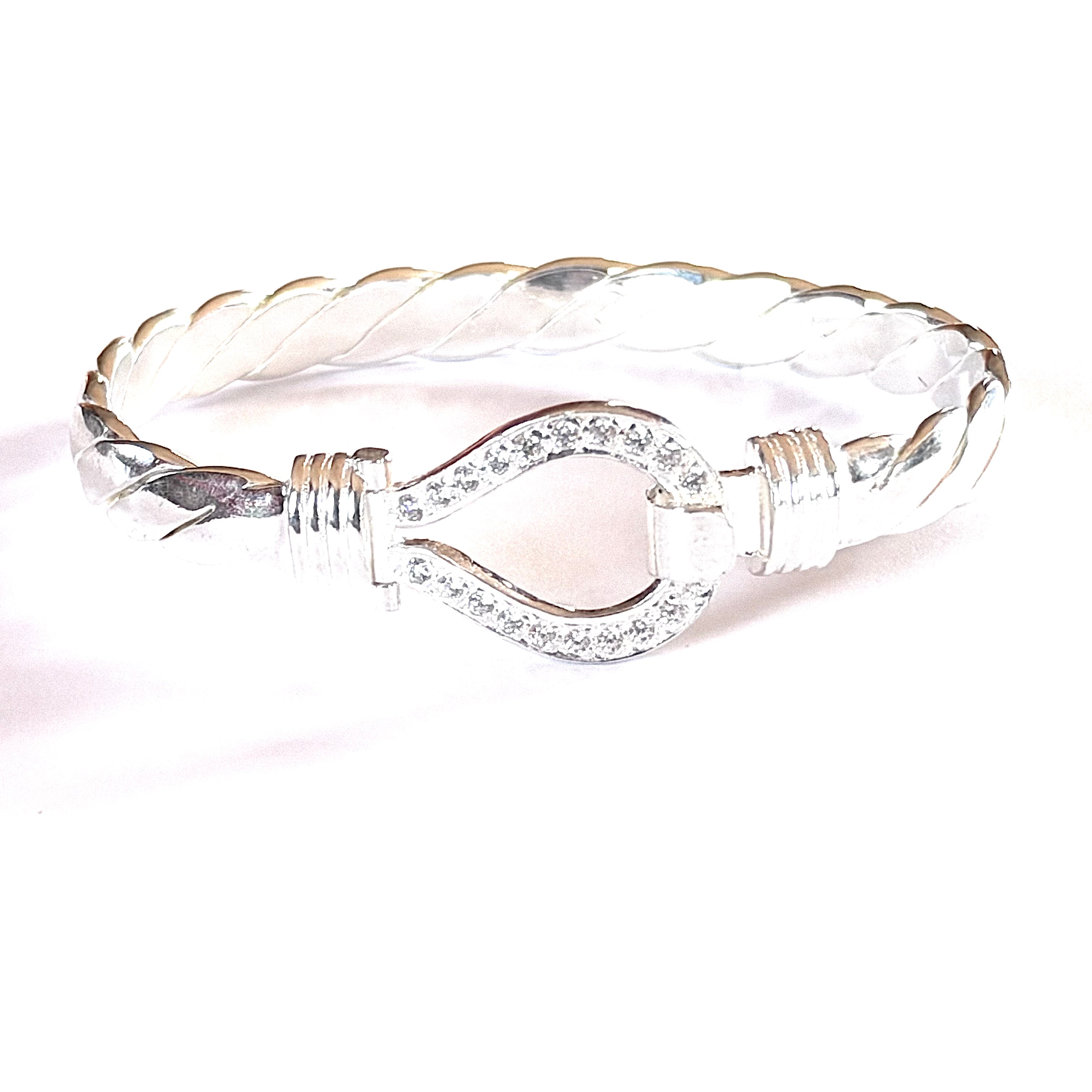Silver Ladies And Gents 6mm Hook Bangles