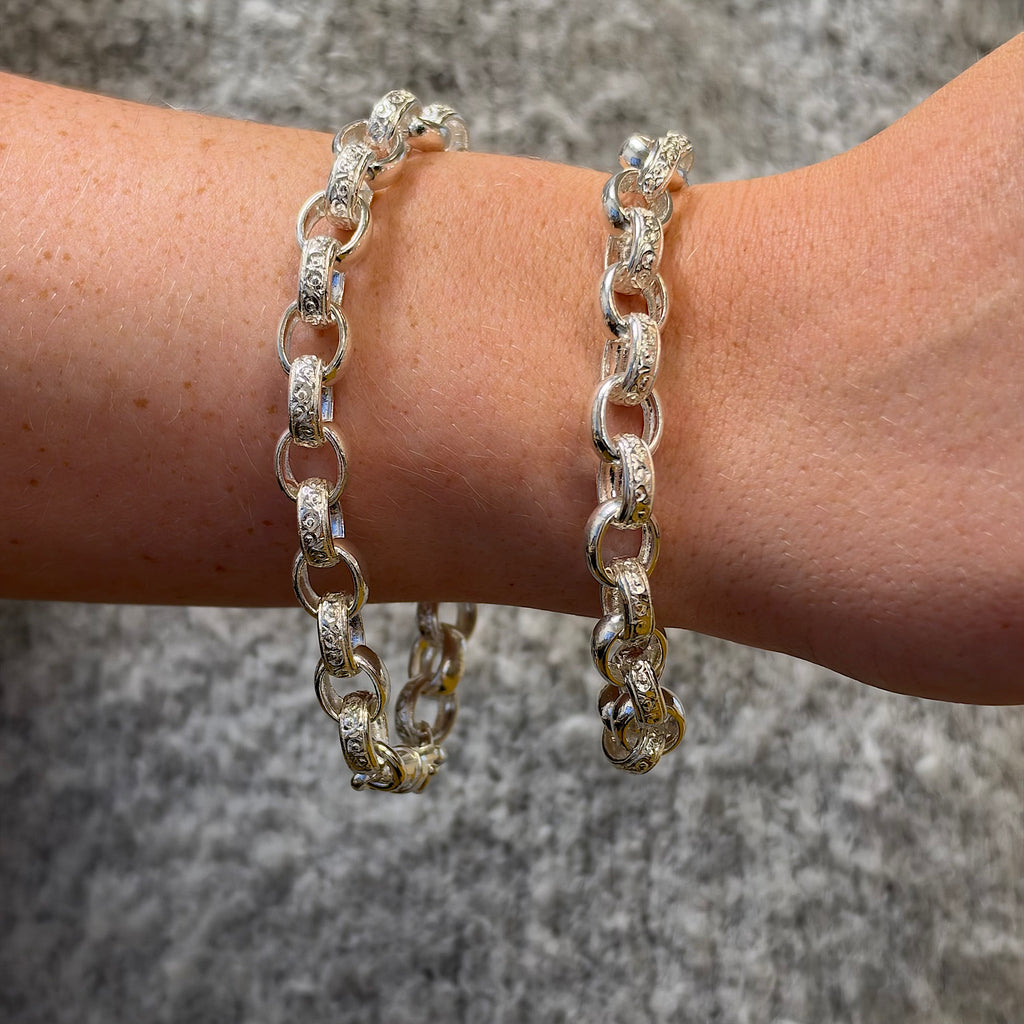Silver Ladies And Gents Belcher Bracelet