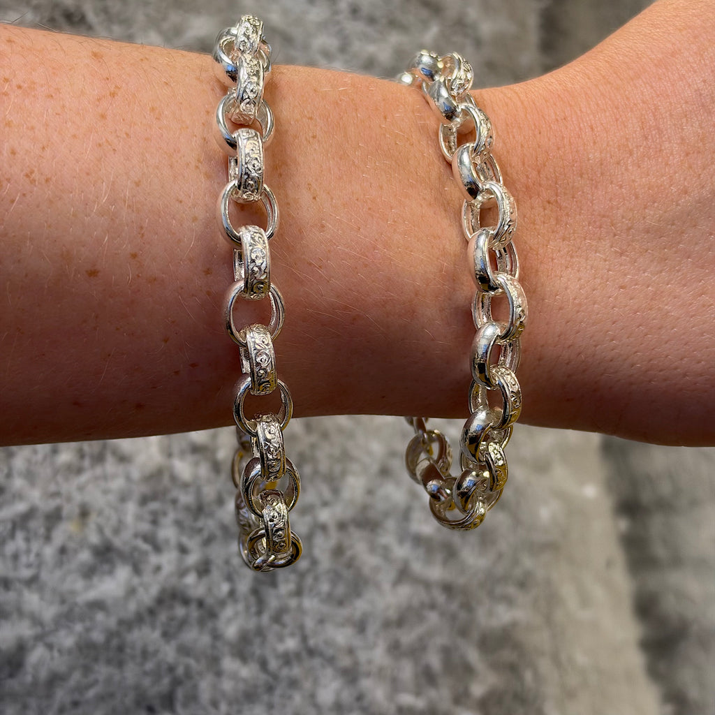 Silver Ladies And Gents Belcher Bracelet