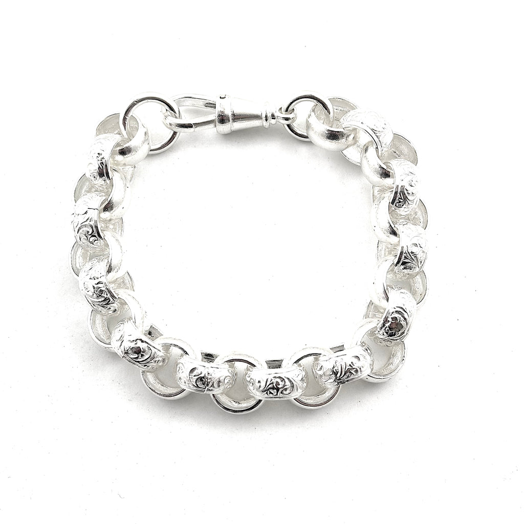 Large Silver Belcher Bracelet