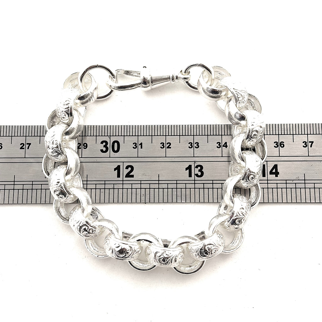 Large Silver Belcher Bracelet