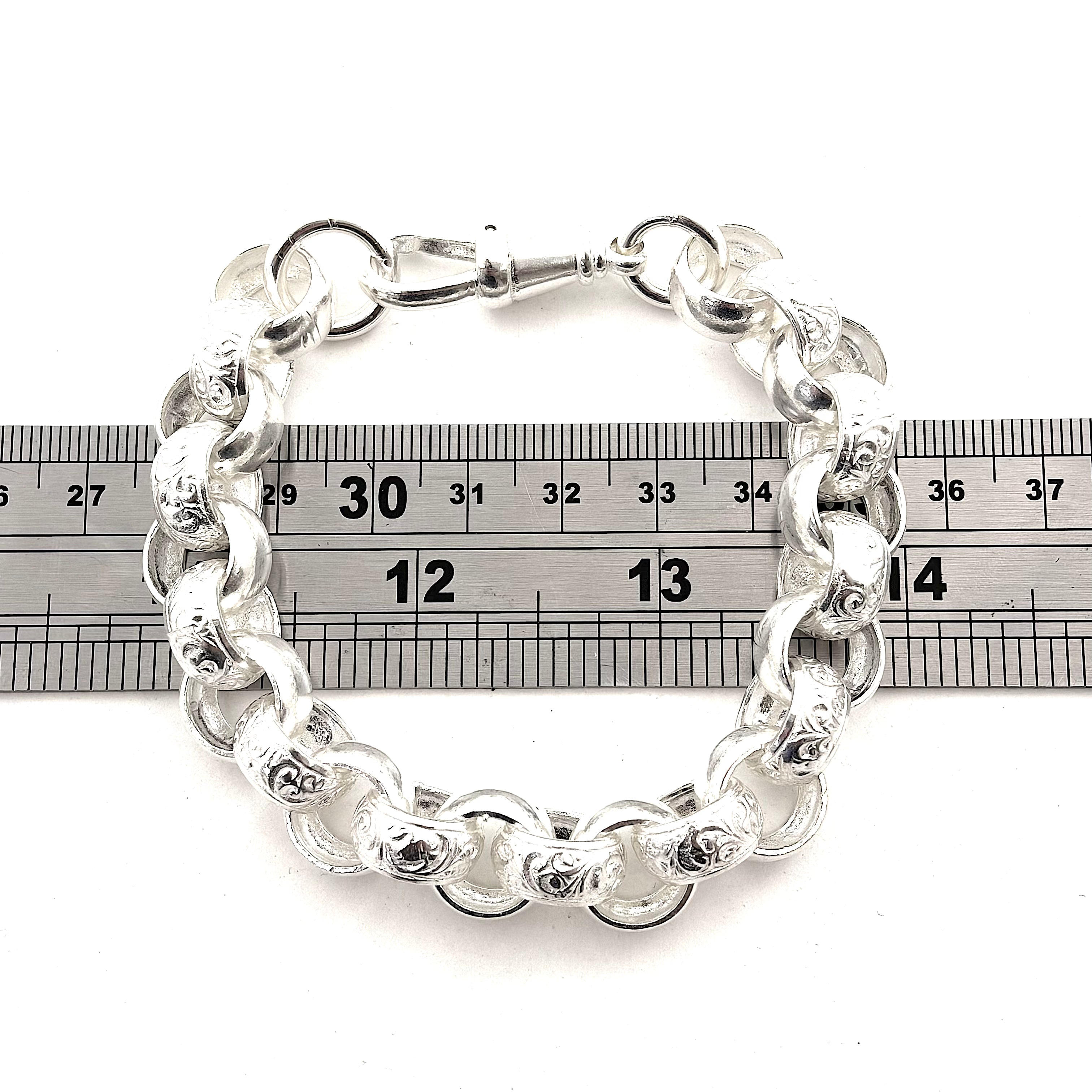 Large Silver Belcher Bracelet