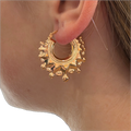9ct Gold 29mm Drop Creole Earrings