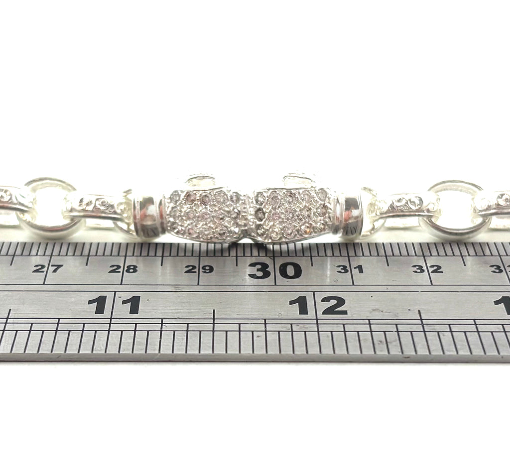 Solid Silver Gents Boxing Glove Belcher Bracelet