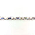 Blue Stone Silver Gypsy Link Bracelet