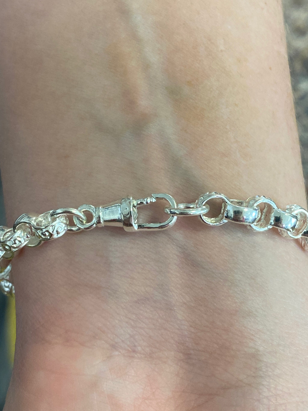 Solid Silver Horse Shoe Belcher Bracelet