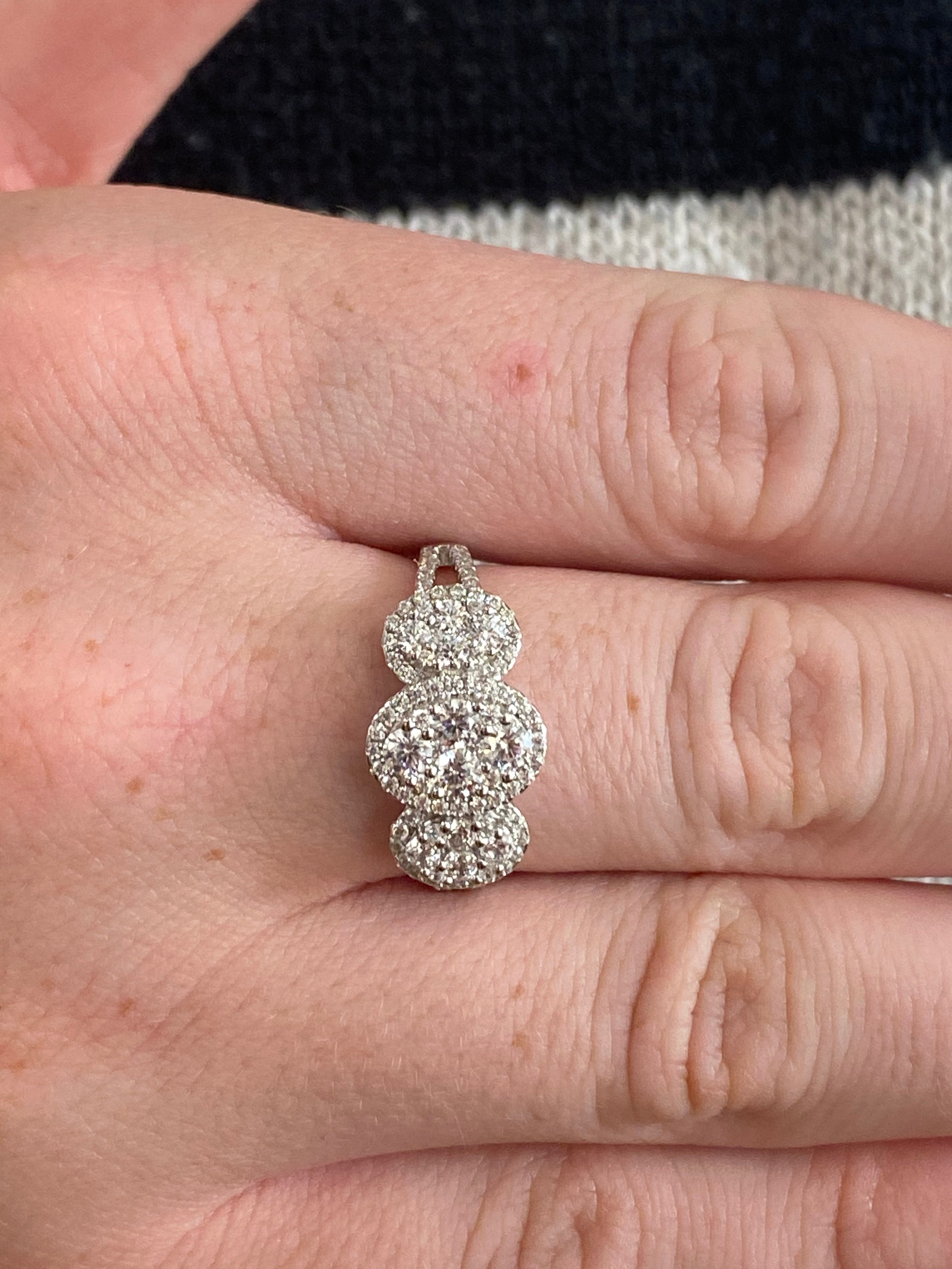 Silver Trilogy Cluster Ring