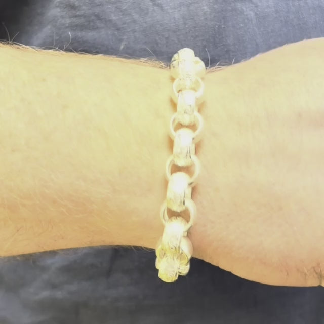 Large Silver Belcher Bracelet