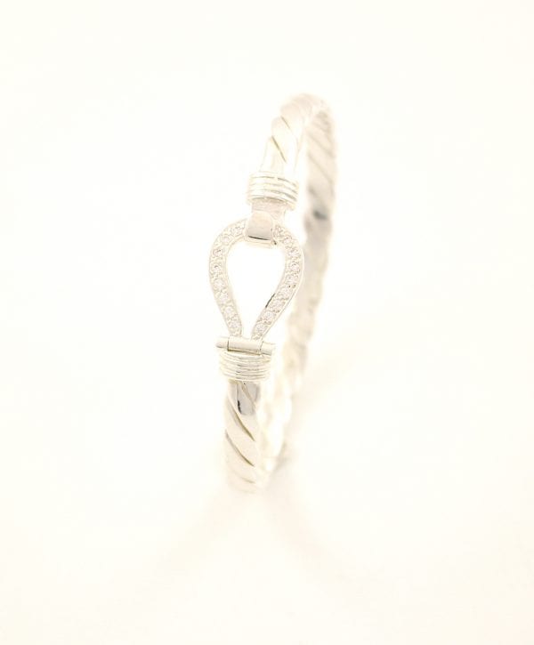 silver hook bangle